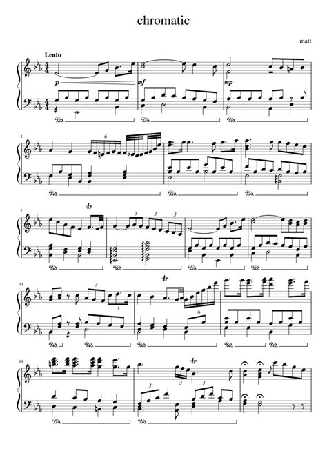 Chromatic Sheet Music For Piano Solo