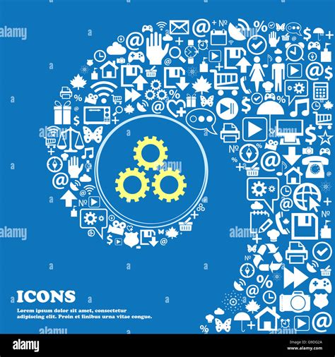 Configuración Cog Icono De Signo Mecanismo De Engranajes De Ruedas