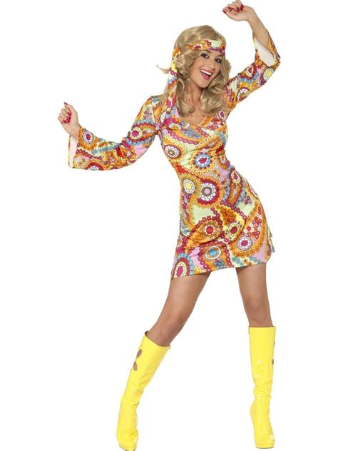 60s 70s Hippy Chick Retro Groovy Go Go Fancy Dress Costume Disguises Costumes Hire And Sales