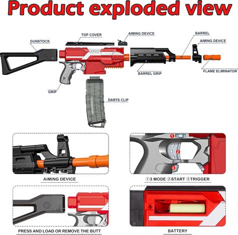 Buy Holiky Diy Electric Automatic Toy Guns For Nerf Guns Bullets