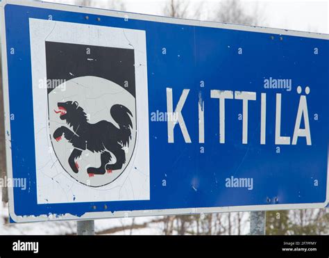 Coat Of Arms Of Kittilä Municipality In Lapland Finland Stock Photo