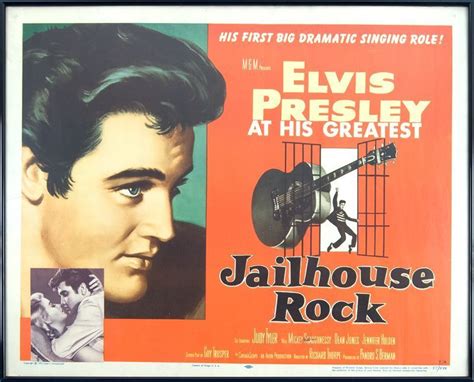 Lot Detail Elvis Presley Original Jailhouse Rock Movie Poster