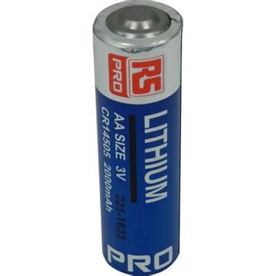 RS PRO 2211623 CR14505 Lithium Manganese Dioxide AA Size Battery 3V