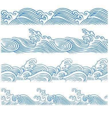 Wave Border Vector at Vectorified.com | Collection of Wave Border ...