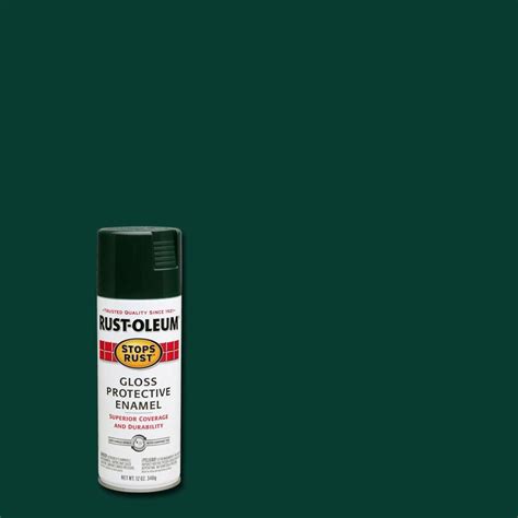 Rust Oleum Stops Rust 12 Oz Protective Enamel Gloss Dark Hunter Green