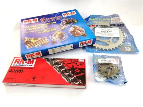 Original Rkm Honda Ex Ex Dream Full Set Sprocket And Chain