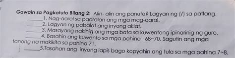 Paki Sagot Ng Maayus Pls Kailangan Kasi Eh Brainly Ph