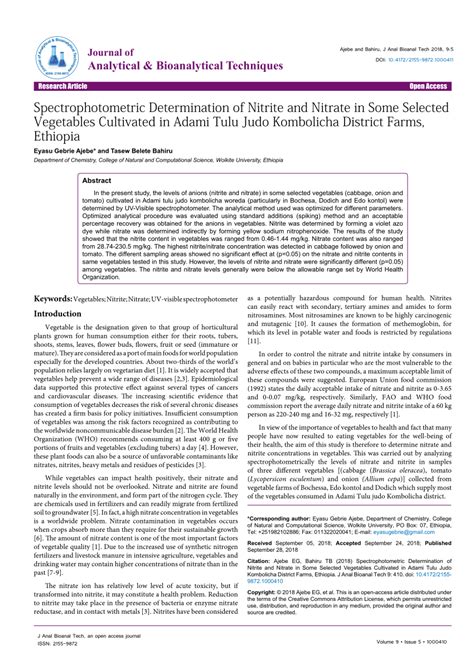 Pdf Analytical And Bioanalytical Techniques