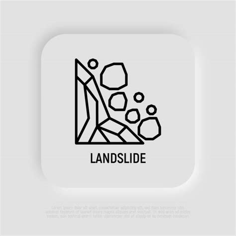 180 Landslide Road Sign Stock Illustrations Royalty Free Vector