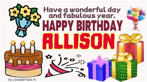 Happy Birthday ALLISON GIFs | Birthday Greeting | birthday.kim