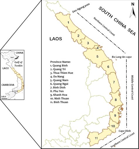 4: Map of the central coast Vietnam | Download Scientific Diagram