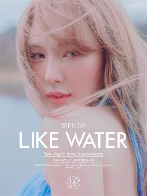 Red Velvet Wendy The 1st Mini Album Like Water Teaser Poster R Kpop