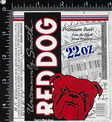 Red Dog Beer Label