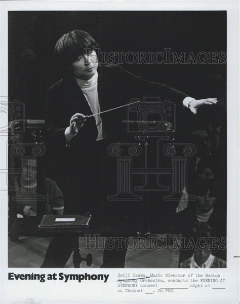 Music Director Of Fhe Boston Symphony Orchestra Seiji Ozawa 1976