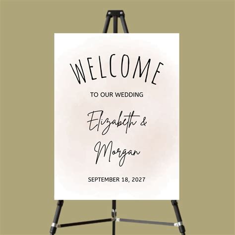 Wedding Welcome Sign Template Wedding Sign Welcome to Our Wedding Sign ...