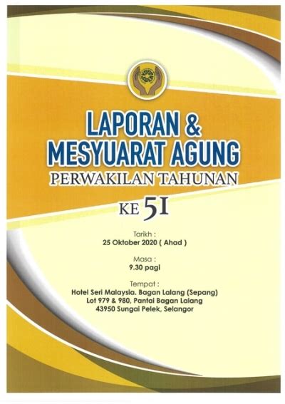 Buku Laporan Mesyuarat Agung Perwakilan Tahunan Kali Ke 51