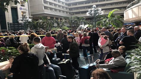 A look at the crowd at the orlando international airport after a man ...