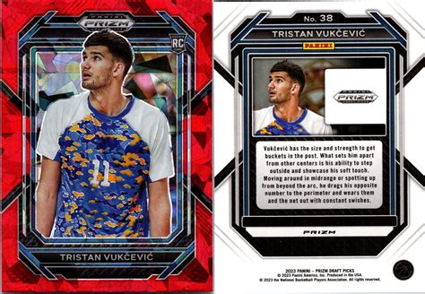 Panini Prizm Draft Picks Red Ice Prizm Tristan Vukcevic Rc