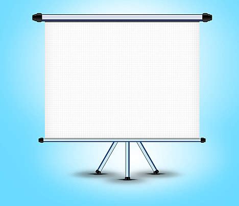 Projector Screen With Graph Visual Business Office Vector Visual