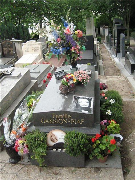 Edith Piaf Grave In Pere LaChaise Cemetery In Paris France Cimetiere