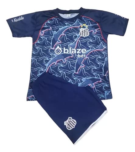 Conjunto Uniforme Infantil Santos Futebol Club Parcelamento Sem Juros