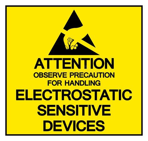 Set Of Electrostatic Sensitive Device Esd Collection Symbol Sign