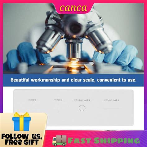 Canca Microscope Objective Micrometer Calibration Slide Glass Stage Div