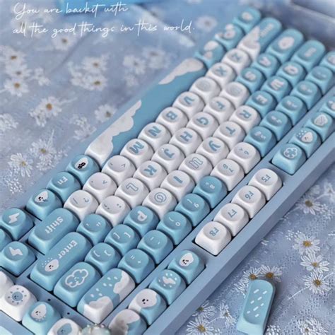 GMK Cloud Blue MDA Custom Keycap Set GMK Keycaps