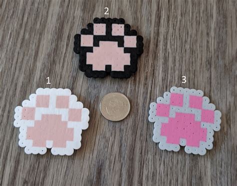 Paw Print Perler Fuse Bead Ideas Perler Beads Perler Bead Templates ...