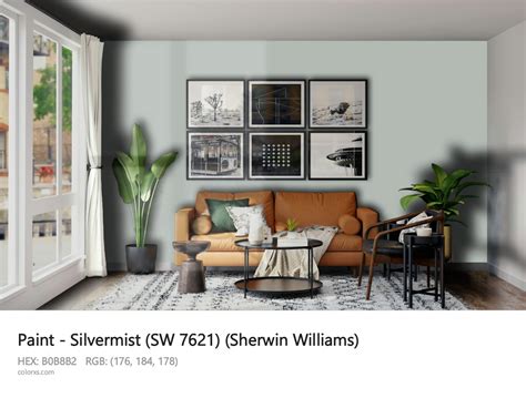 Sherwin Williams Silvermist SW 7621 Paint Color Codes Similar Paints