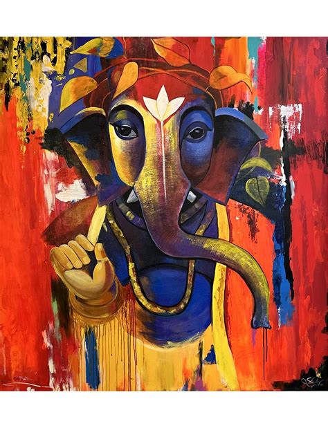 Ganesha Paintings Modern Art