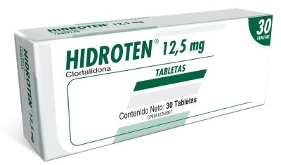 Clortalidona Hidroten 12 5 Mg X 30 Tabletas Laboratorios Farma