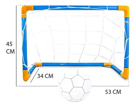 Arco De Futbol Infantil Desarmable Pvc Con Pelota Incluida Meses Sin