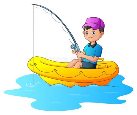 Boy Fishing Boat Stock Illustrations 901 Boy Fishing Boat Stock