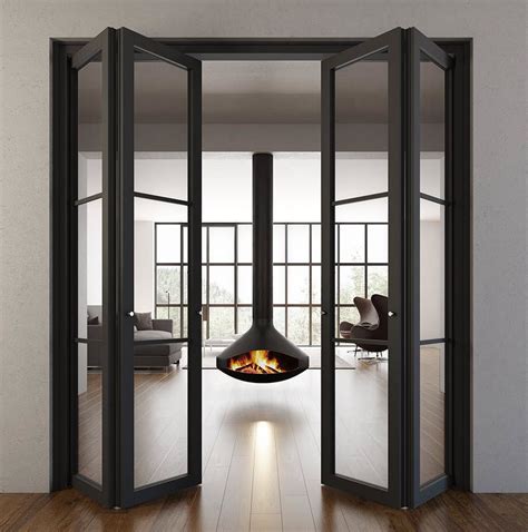 Interior Door Flat F Trasparente Foa Wooden Folding Glazed