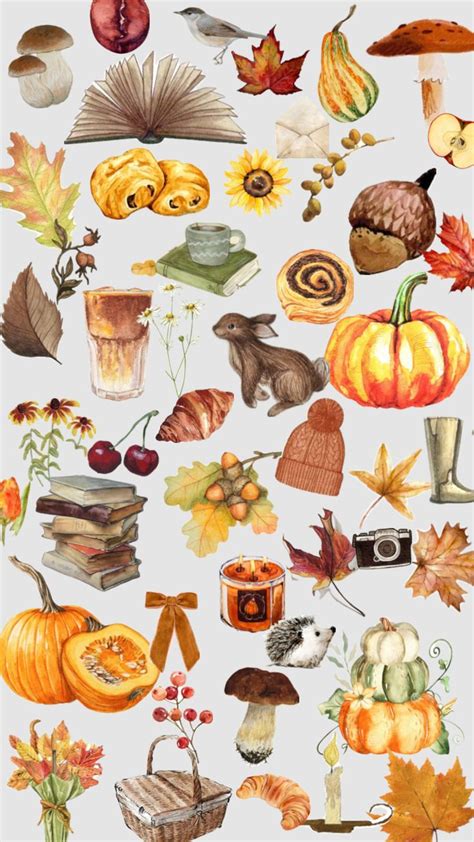 Autumn Fall Collage Wallpaper Cosyaesthetic Cosy Vibes