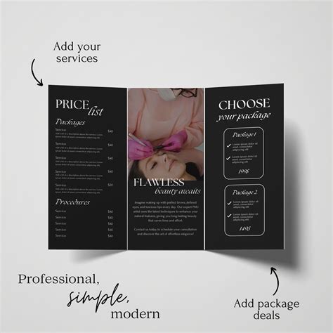 Pmu Artist Trifold Brochure Template Permanent Makeup Flyer Pmu