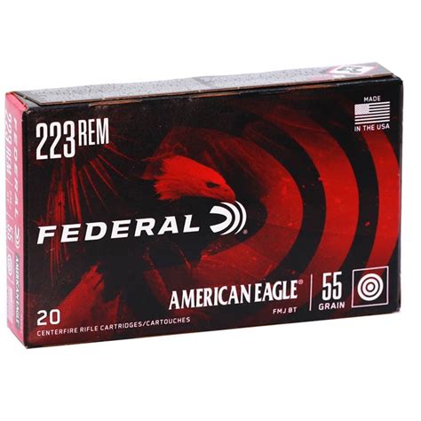 Federal American Eagle 223 Remington Ammo 55 Grain FMJ