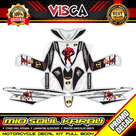 Jual Decal Mio Soul Karbu Full Body Stiker Mio Soul Karbu Variasi Keren