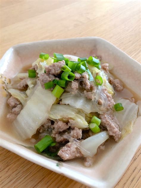 とろ〜り＊白菜と豚ひき肉のうま煮 By クマソバ 【クックパッド】 簡単おいしいみんなのレシピが395万品