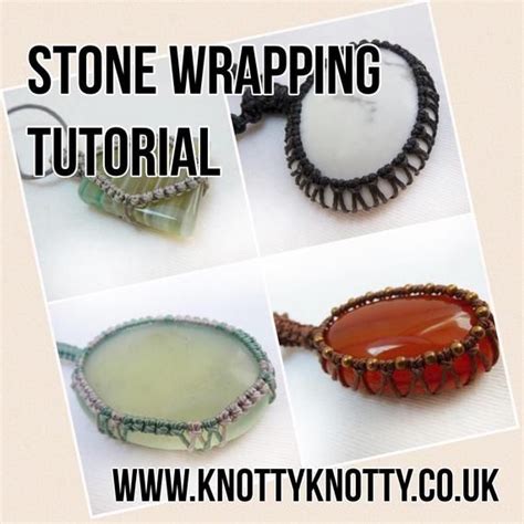 Tutorial Makramee Stein Wrapping Makramee Stein Binden Knotty