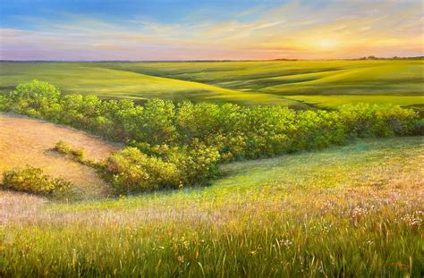 "Evening In The Flint Hills" (Prints Available) – Prairie Hills Gallery