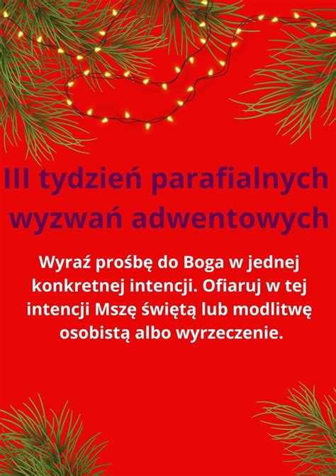 Adwentowe wyzwanie tydzień III Świętej Trójcy