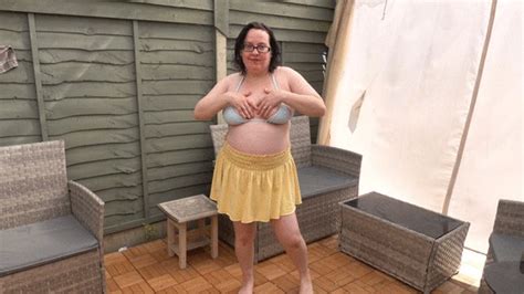 Sexy Wife In Yellow Miniskirt And Bikini Top With Big Boobs Phoenixwings Clips4sale