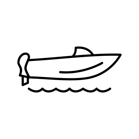 Speed Boat Vector Icon 14485520 Vector Art at Vecteezy