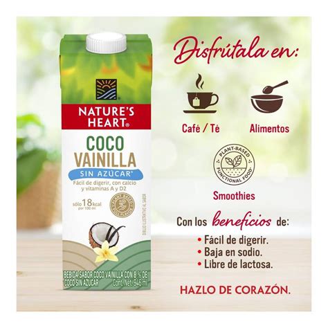 Bebida Vegetal Natures Heart Sabor Coco Vainilla Sin Azúcar 946ml