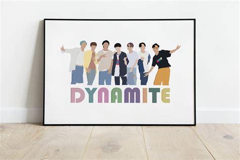 BTS Poster Dynamite Outline Printable Wall Decor Pop - Etsy