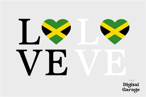 Jamaica Flag Love Jamaica Svg Png Graphic By The Digital Garage