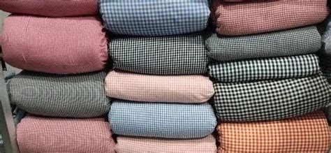 Cotton Yarn Dyed Check Fabric GSM 100 150 GSM At Rs 80 Meter In Delhi