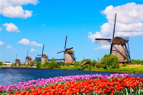 Mill Network At Kinderdijk Elshout World Heritage Site In The